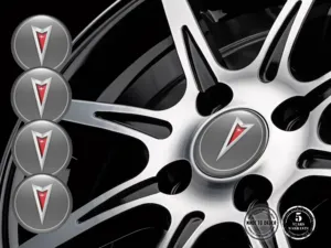 Pontiac Design Emblème Bombé Logos Roue Résine